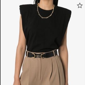 Frankie Shop Eva Padded Cotton T-Shirt